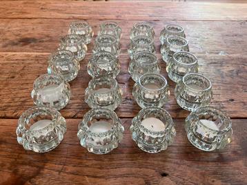 Waxinelicht houders kaarsen standaard glas (20 stuks) beschikbaar voor biedingen