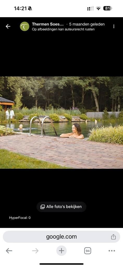 Heerlijk dagje ontspannen bij thermen Soesterberg, Sport en Fitness, Sauna, Nieuw, Complete sauna, Ophalen of Verzenden