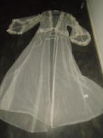 New Flower Tule Ivoor Lange Kimono Duster met Kant maat M, New Flower, Verzenden, Wit, Badjas