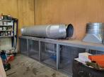 Voorzet spuitwand Industrieel.Incl schoorsteen .500x 110x 90, Ophalen