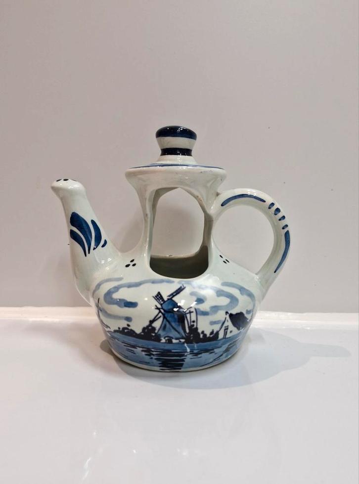 Delfts Blauw Oliekan met Molen, Antiek en Kunst, Antiek | Keramiek en Aardewerk, Ophalen of Verzenden