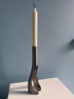 Auerhahn sculptuur kandelaar. Design van Jette Scheib., Gebruikt, Ophalen of Verzenden, Metaal, Grijs