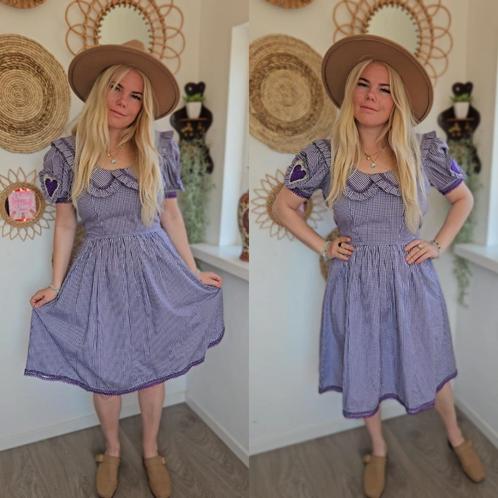 Vintage 70s prairie jurk katoen romy Boomsma laura ashley, Kleding | Dames, Jurken, Zo goed als nieuw, Maat 34 (XS) of kleiner