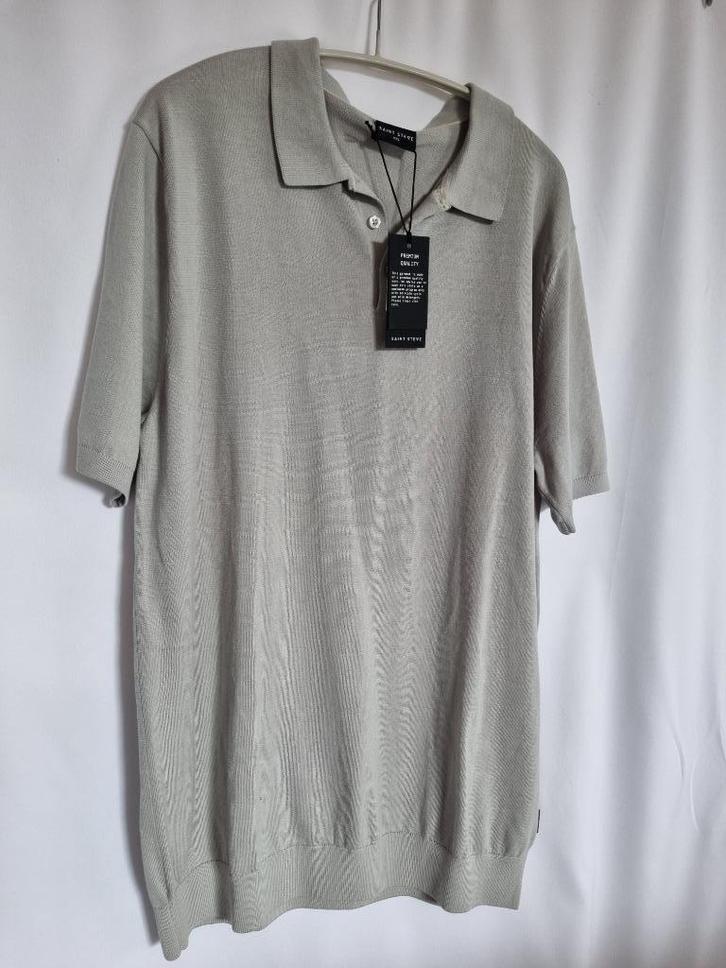 Heren polo poloshirt merk Saint Steve mt XXL nieuw, Kleding | Heren, Polo's, Nieuw, Overige maten, Grijs, Verzenden