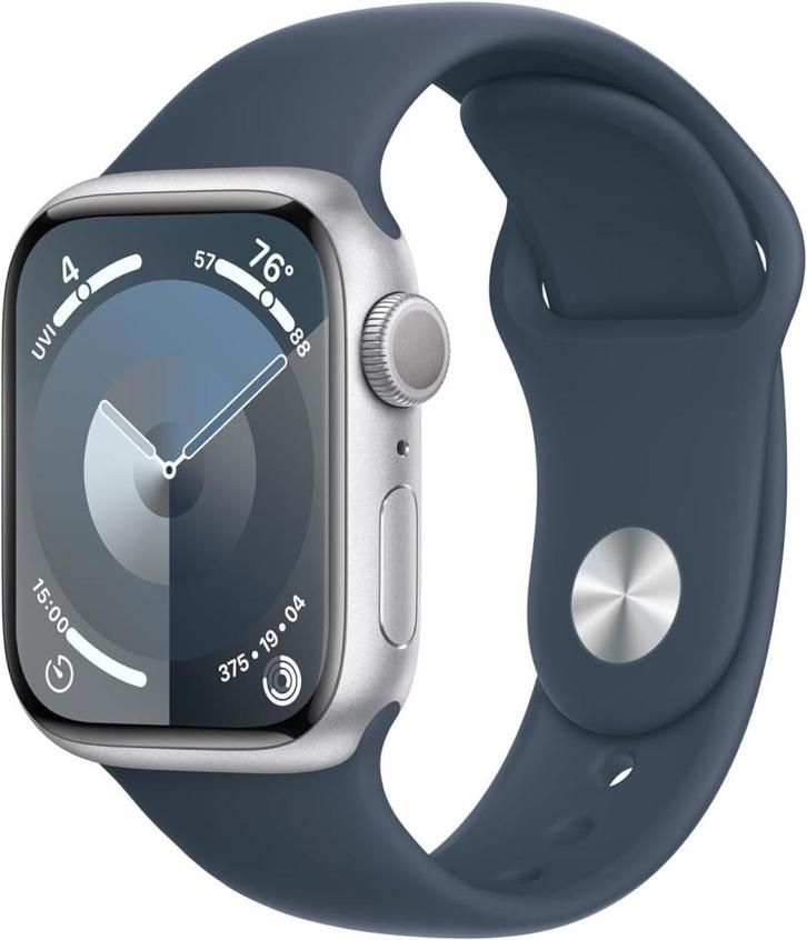 Apple Watch Series 9 - 41mm - Blauwe band, Sieraden, Tassen en Uiterlijk, Smartwatches, Zo goed als nieuw, iOS, Blauw, Afstand