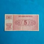 5 tolarjev Slovenië #060, Postzegels en Munten, Bankbiljetten | Europa | Niet-Eurobiljetten, Los biljet, Overige landen, Verzenden