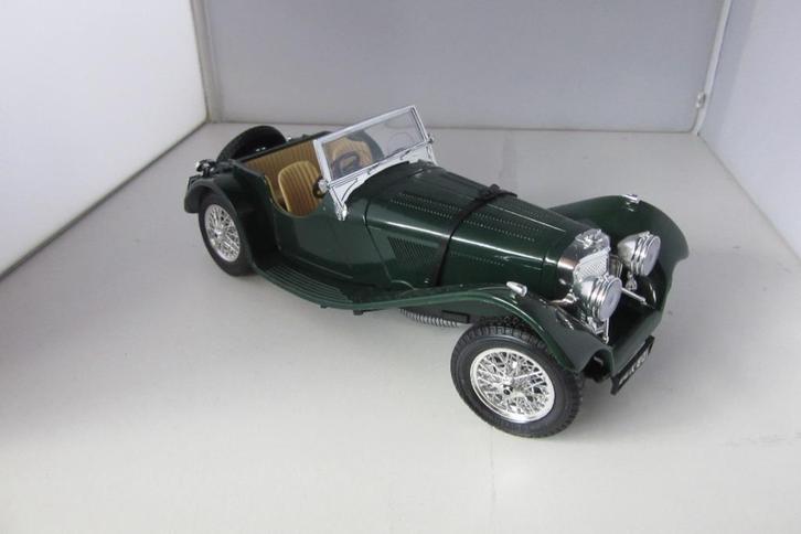 Jaguar SS 100 1937 1;18, Hobby en Vrije tijd, Modelauto's | 1:18, Zo goed als nieuw, Auto, Bburago, Ophalen of Verzenden
