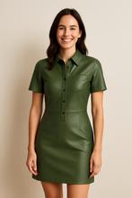 Nieuw!! Leren jurkje maat M groen, Maat 38/40 (M), Mango, Nieuw, Ophalen of Verzenden