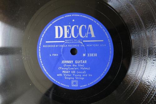 Peggy Lee Johnny guitar 78 toeren 78rpm rpm grammofoonplaat, Cd's en Dvd's, Vinyl | Pop, Gebruikt, Voor 1960, 10 inch, Ophalen of Verzenden