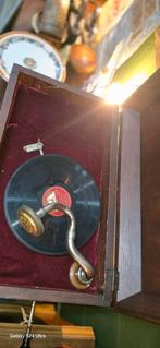 Antieke Kastgrammofoon - Prachtige Blikvanger, Audio, Tv en Foto, Platenspelers, Ophalen of Verzenden, Gebruikt, Platenspeler