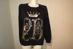Pierre Balmain sweater gouden chique opdruk mt xl