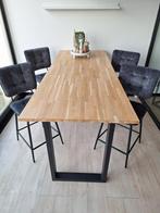 Bartafel met Henders en Hazel Barkrukken Manou antraciet, Huis en Inrichting, Ophalen, 50 tot 100 cm, Zo goed als nieuw, 150 tot 200 cm