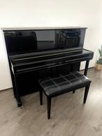 Samick piano met extra brede pianobank, Ophalen, Gebruikt, Zwart, Piano