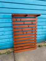 ‘60 vintage teak design kapstok met hoedenplank, Zo goed als nieuw, Minder dan 100 cm, Hout, Ophalen