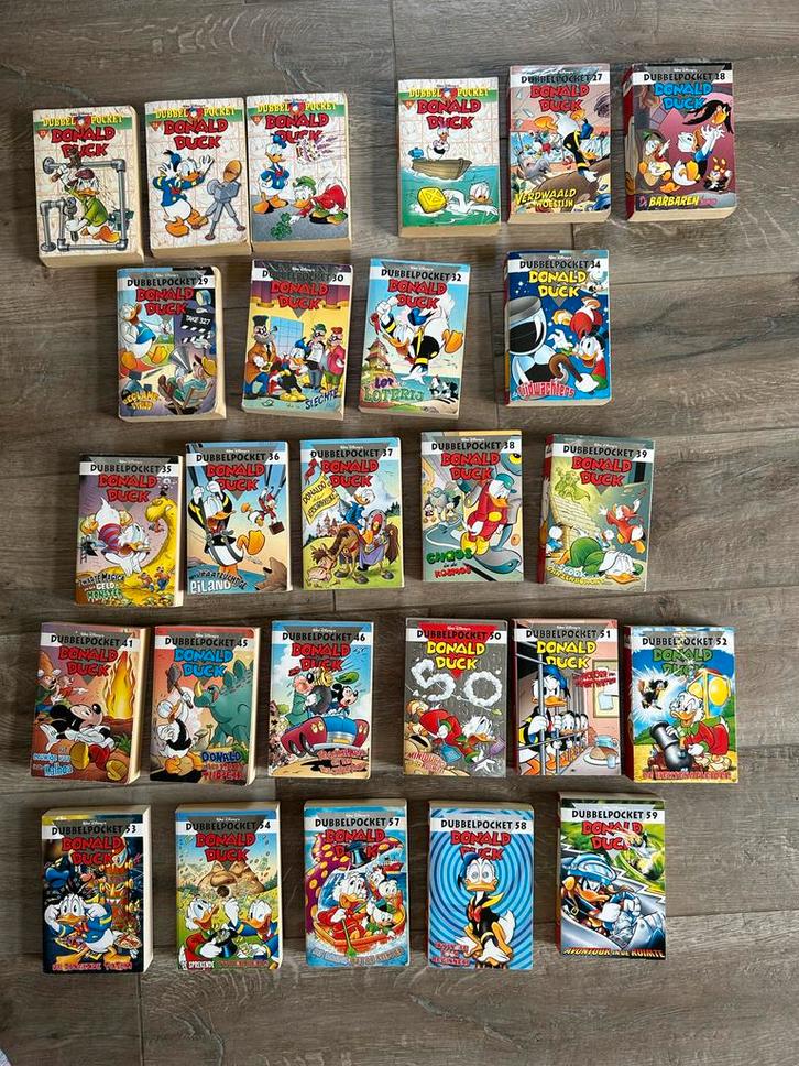 Donald Duck Dubbelpocket Collectie 26 boeken, Boeken, Stripboeken, Gelezen, Meerdere stripboeken, Ophalen