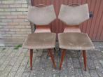 2 Vintage retro stoelen 70e jaren, Twee, Gebruikt, Retro, Bruin