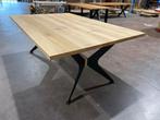 Eiken tafel 200x130cm, 200 cm of meer, 50 tot 100 cm, Nieuw, Ophalen