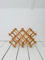 retro opvouwbaar harmonica rek voor 10 flessen wijn / hout, Gebruikt, 5 tot 15 flessen, Ophalen of Verzenden, Minder dan 50 cm