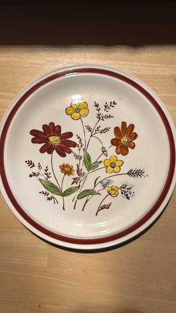 Vintage taartset Korea (13-delig) – handbeschilderd bloem beschikbaar voor biedingen