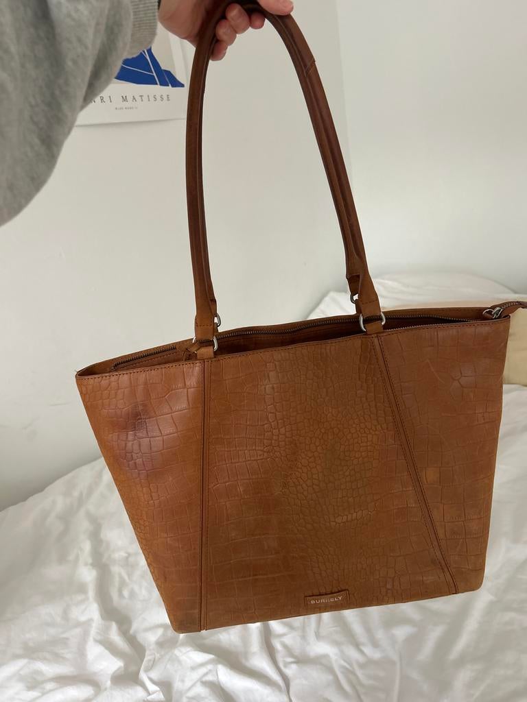 BURKELY Colbie Shopper - Leer, Ophalen of Verzenden, Gebruikt, Bruin, Shopper
