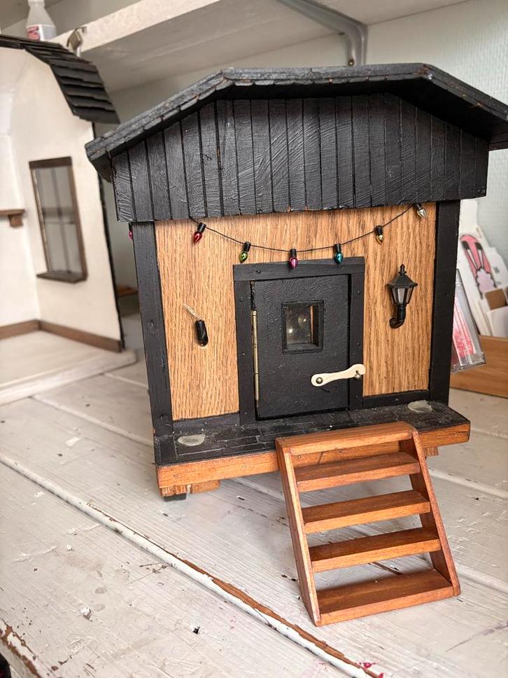 Handgemaakt Poppenhuis Woonwagen, Verzamelen, Poppenhuizen en Toebehoren, Zo goed als nieuw, Overige typen, Ophalen