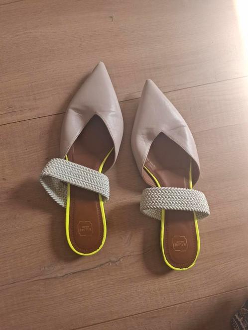 Malone Souliers leren muiltjes – maat 41 – handgemaakt in It, Kleding | Dames, Schoenen, Gedragen, Sandalen of Muiltjes, Beige