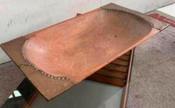 Antieke brocante vintage houten Bakkers deegbak kneed bak beschikbaar voor biedingen