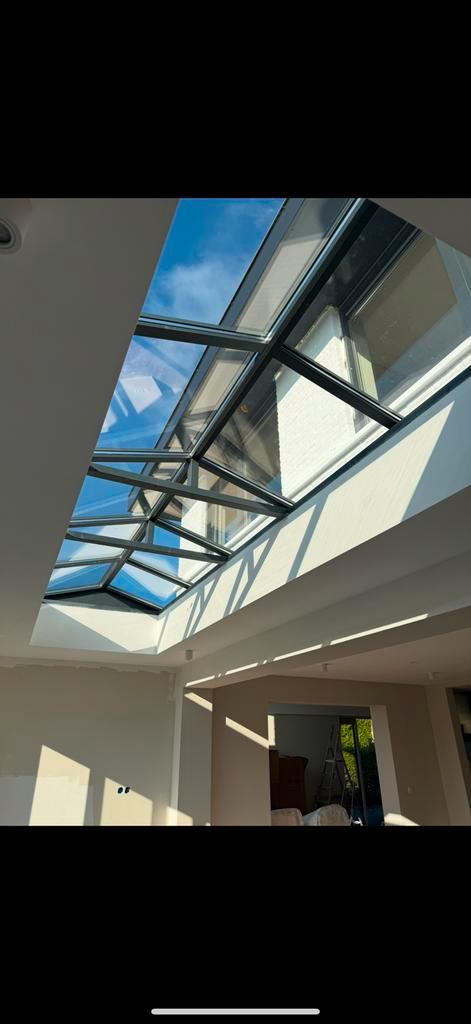 ZADELDAK LESSENAAR LICHTSTRAAT OP MAAT MERANTI ONDERHOUDSARM, Tuin en Terras, Overkappingen, Zo goed als nieuw, Veranda, Ophalen of Verzenden