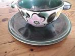 Vintage soepkop met Bloemenmotief Bloch Belgie in the mooth, Ophalen, Zo goed als nieuw, Overige stijlen, Kop(pen) en/of Schotel(s)