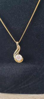 Elegante 2ct Moissanite - Diamant Hanger Ketting 925 zilver, Overige voorstellingen, Verzenden, Nieuw, Met edelsteen