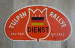 Metalen rally plaat Dienst Tulpenrally 1961 Böhringer, Ophalen of Verzenden, Gebruikt, Auto's