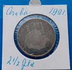 Aruba 2½ Florin 1991a - Beatrix UNC, Postzegels en Munten, Munten | Nederland, Verzenden, Koningin Beatrix, 2½ gulden, Losse munt