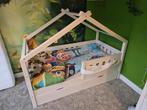 Huisjesbed met logeerlade, Ophalen, Gebruikt, 70 tot 85 cm, 140 tot 160 cm