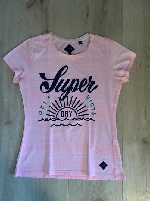 Prachtig roze Superdry t-shirt korte mouw mt. L z.g.a.n.!!, Kleding | Dames, T-shirts, Zo goed als nieuw, Maat 38/40 (M), Roze