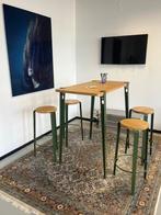 Tiptoe hoge tafel (bar) met 4 krukken – design set, Ophalen, 100 tot 150 cm, Tiptoe designset, Zo goed als nieuw