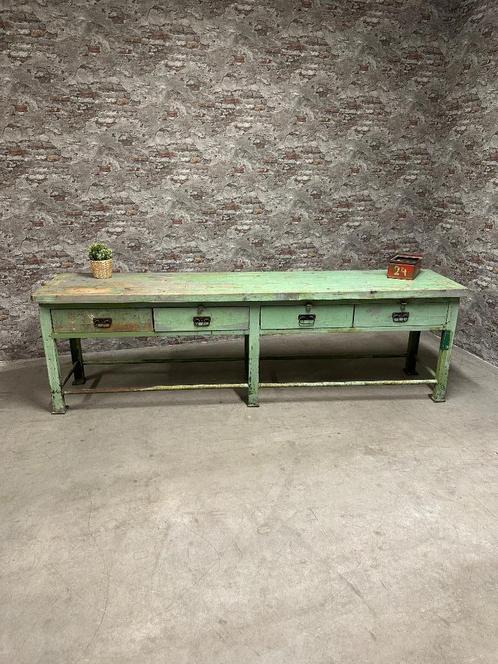 Industriële vintage werkbank 1079, Doe-het-zelf en Verbouw, Werkbanken, Zo goed als nieuw, 170 cm of meer, Ophalen of Verzenden