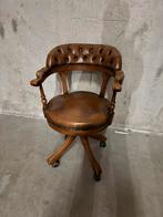 Klassieke Chesterfield Cognac Bureaustoel, Ophalen