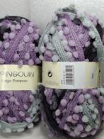 Pinquin Pingo Pompons - 3 Bollen Haak/Breigaren, Hobby en Vrije tijd, Breien en Haken, Ophalen of Verzenden, Nieuw, Breien of Haken