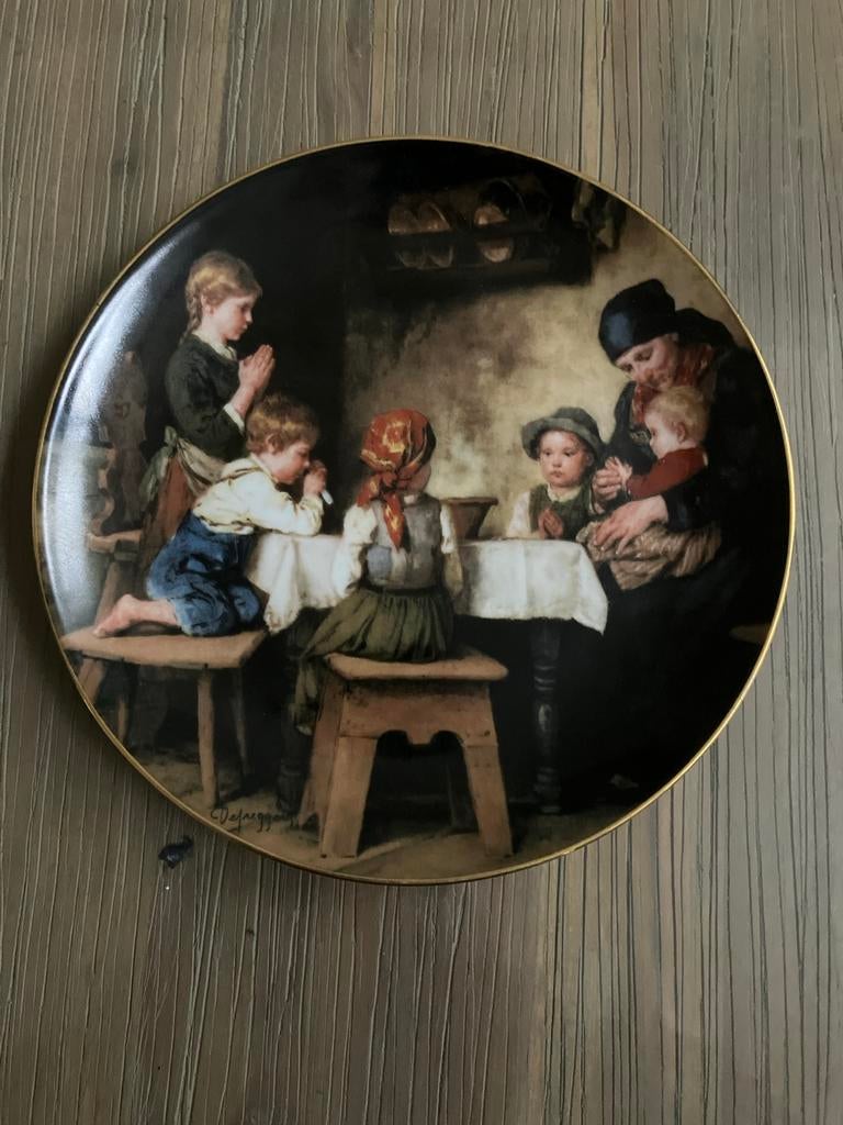 Vintage Wandbord "Das Tischgebet" van Defregger, Ophalen of Verzenden