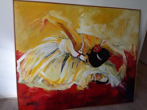 Balletdanseres olieverf van Franco Soro, Antiek en Kunst, Kunst | Schilderijen | Modern, Ophalen