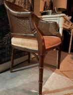 Vintage Faux bamboe fauteuil, Ophalen, Gebruikt, Stof, Eén