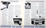 6 vintage advertenties reclames Sharp 1981, Verzenden, Gebruikt