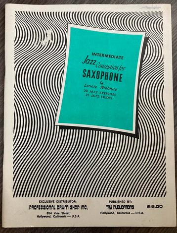Intermediate Jazz Conception for SAXOPHONE - Lennie Niehaus beschikbaar voor biedingen