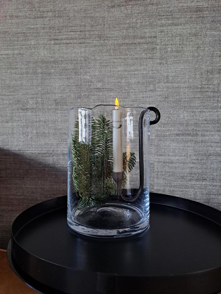 Windlicht Pomax, Huis en Inrichting, Woonaccessoires | Kandelaars en Kaarsen, Gebruikt, Kandelaar, Minder dan 25 cm, Overige materialen