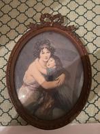 Ouderwetse schilderij kind met moeder, Antiek en Kunst, Ophalen