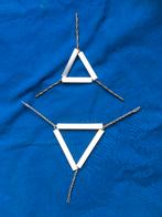 2 Pijpstelen draaddriehoekjes(laboratorium), Ophalen of Verzenden, Nieuw