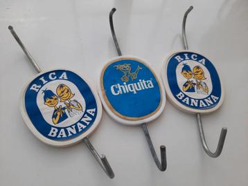 3 Vintage bananenhaken  beschikbaar voor biedingen