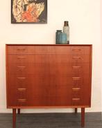 Jaren 50 XXL ladekast in teak Deens - mid century design, Gebruikt, -, 100 tot 150 cm, -