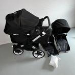 Bugaboo Donkey3 DUO Black compleet en netjes!, Gebruikt, Verstelbare duwstang, Bugaboo, Ophalen of Verzenden