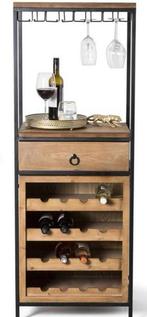 Mooie Wijnrekkast Elzas - industriele look., Ophalen, 15 tot 25 flessen, Zo goed als nieuw, 75 cm of meer